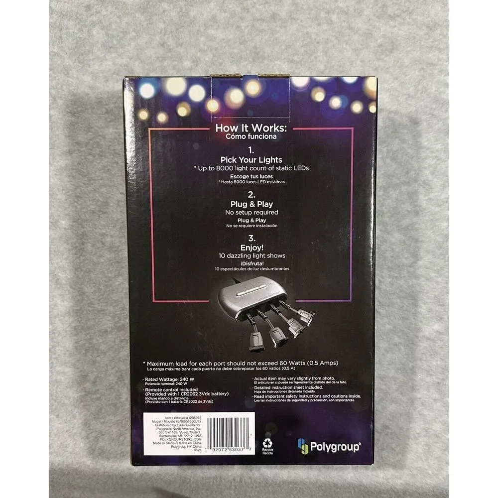 Luminations LED‎ LIGHTWIZARD 4 Ports with Remote, BRAND NEW IN BOX